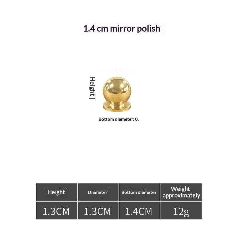 Brass Round Cabinet Knob Single Hole Solid Drawer Pull Matte Antique Bronze Multi Size Knob For Furniture Wardrobe Cupboard
