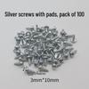 Golden, Silver, and Black Self-Tapping Wide Head Screws with Washers