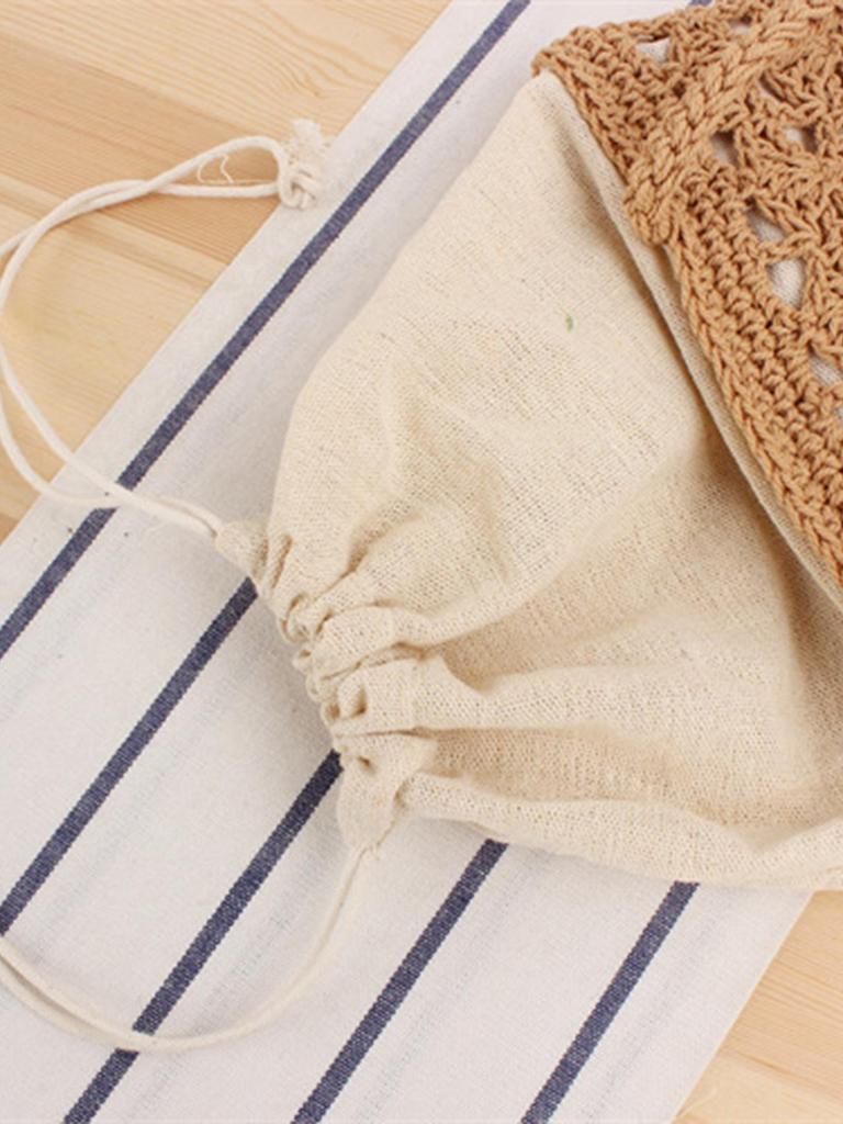 Versatile Hollow Cotton Rope Woven Bag for Seaside Vacations and Daily Commutes