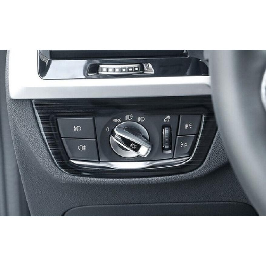 For BMW X3 G01 X4 G02 2018- Black Steel Function Control Button Frame Trim