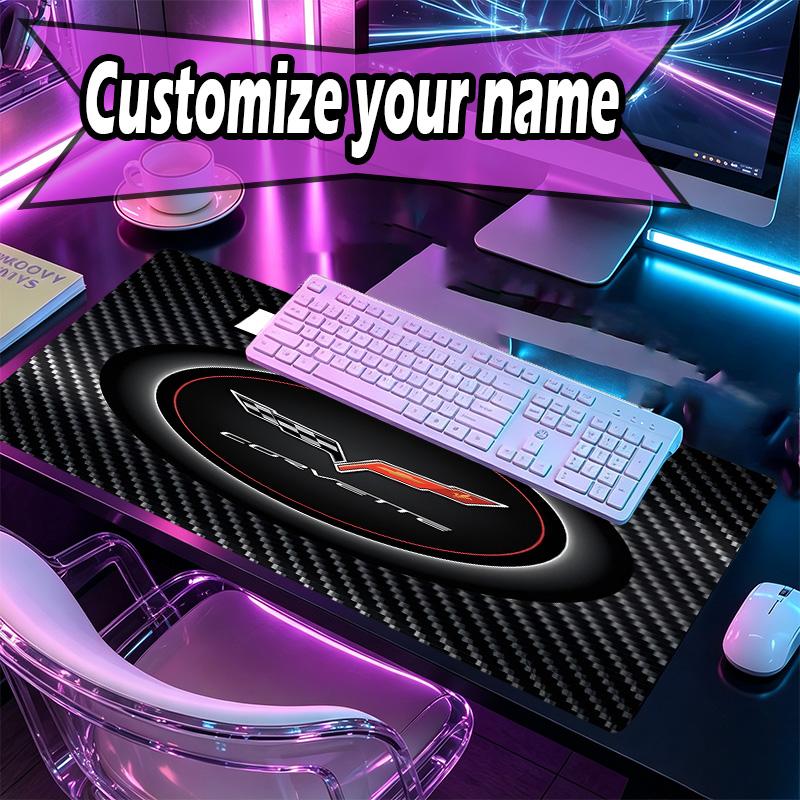 Custom Name Personalized Sports car Pattern Mousepad, Laptop PC Desk Mat, Decorative Desk Mat for Home Keyboard Pad Gift