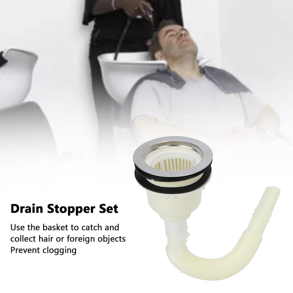 Barber Shop Shampoo Basin Drain Stopper Sink Drain Strainer with Hair Catcher Accessory for Shampoo Bed