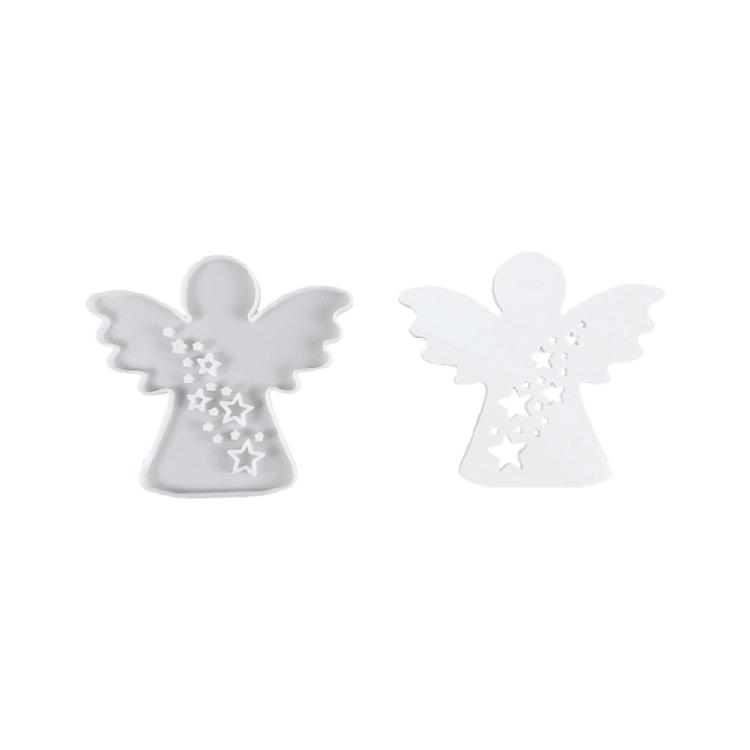 Silicone Mould Epoxy Resin Tool Angel with Heart Star Casting Molds Plasters Molds Craft Supply