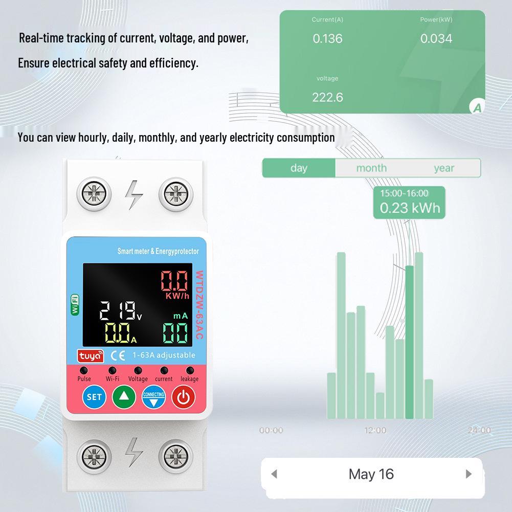 Smart Electric Gate Switch with Overload Protection - Household Circuit Breaker
