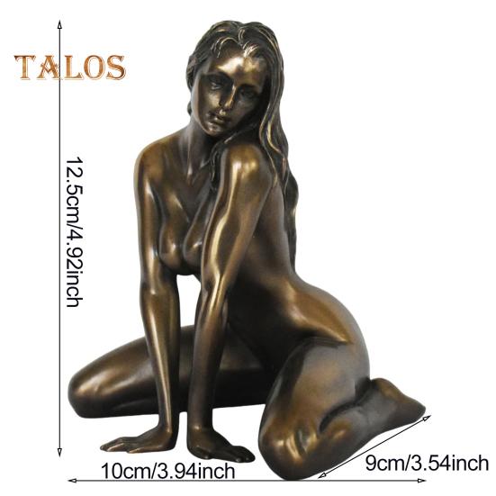 Statuie de femeie sexy de 5 inch, rășină, figurină feminină nudă, sculptură pentru fată de birou