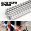 100/20/10pcs Low Temperature Easy Melt Welding Rods Stainless Steel Solder Rod Cored Wire Rod Weld Bar Aluminum Repairing Agent Kit
