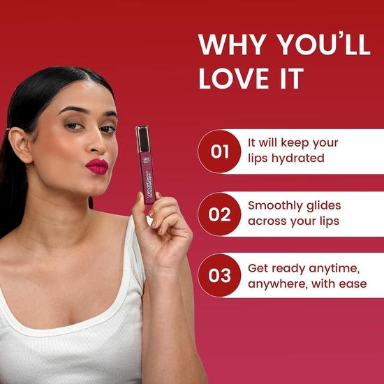 Beauty Berry Velvet Non Transfer Liquid Lipstick for Women (Chilly Red)