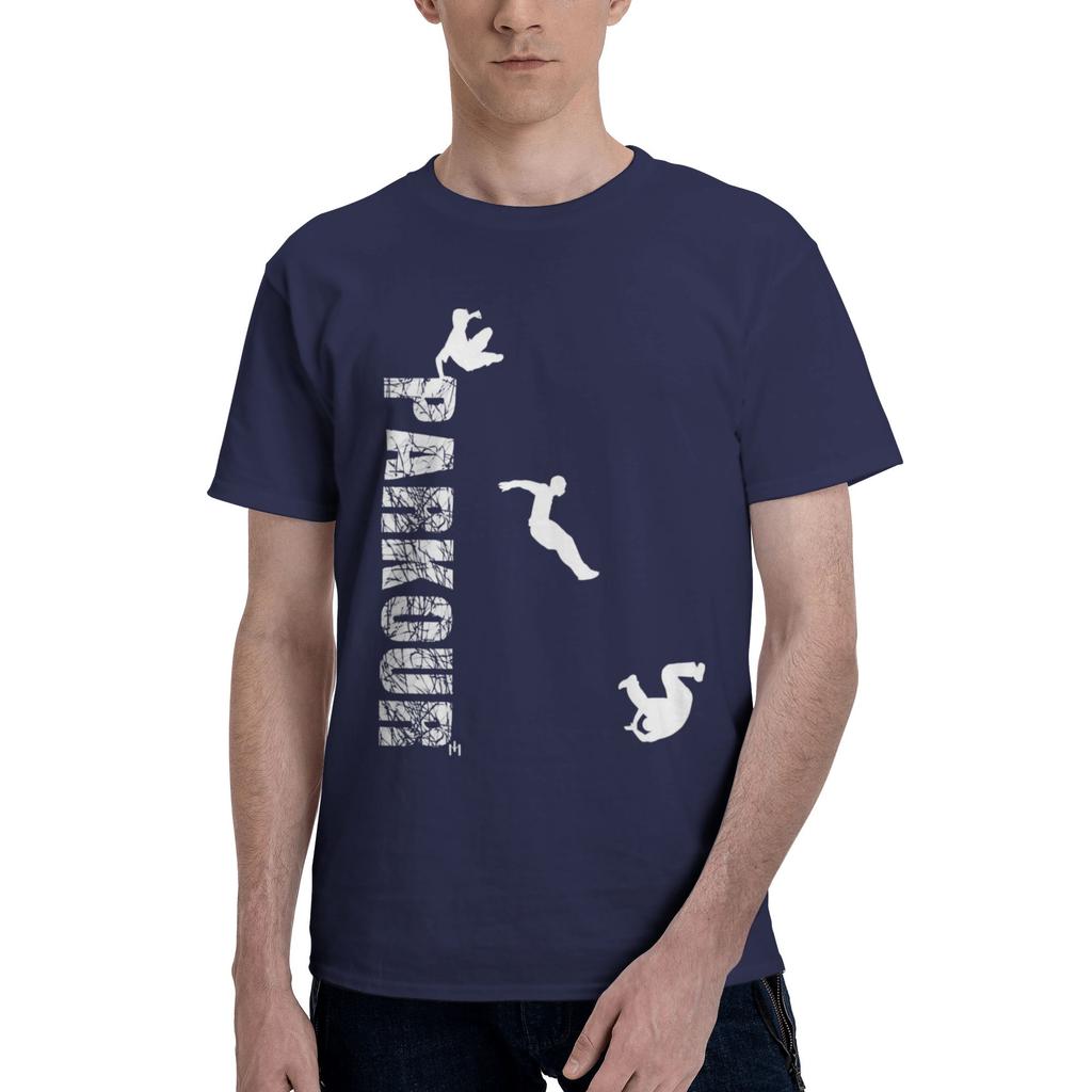Urban Traceur Men T Shirt Parkour Novelty Tees Short Sleeve Round Neck Cotton Birthday Present Tops TShirt
