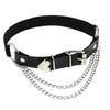 Lårring Benstrumpband Punk Hjärta Strumpband Bälte Dam Hängslen Modeaccessoarer PU-läder