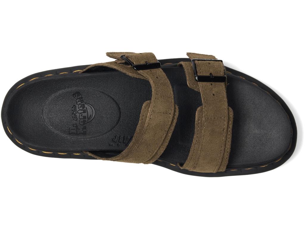 Dr. Martens Miles Brand Sandals, Black, Olive, 9 Women/8 Men