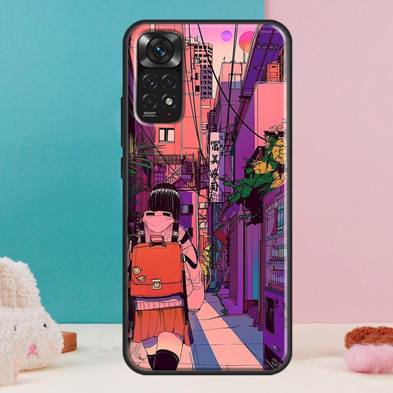 Vaporwave Glitch Anime Case For Xiaomi Redmi Note 14 12 11 9 10 13 Pro 9S 10S 11S 12S Redmi 13C 10C 12C 14C Cover
