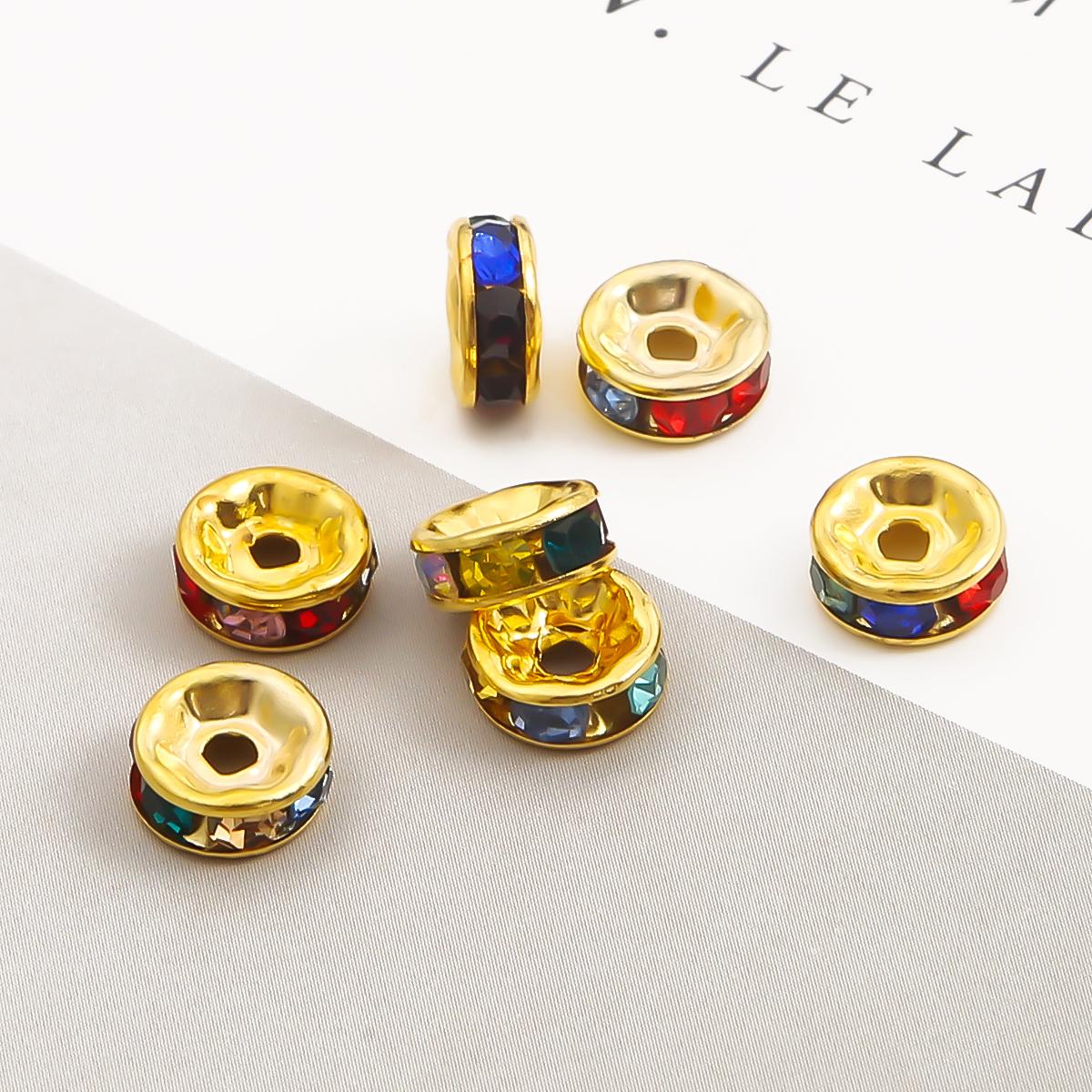 

50 шт., металлическое медное круглое кольцо, филигранное очарование, аксессуары для самостоятельного изготовления, принадлежности для изготовления ювелирных изделий 8×3mm 2mm золотой/разноцветный