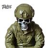Skull Collection Pieces Halloween Skeleton Ornament, Policeman/Military Resin Gothic Figurine, Horror Home Ornaments Dark Style Sitting Pose Sculpture