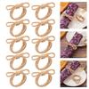 Set of 10 Farmhouse Braided Linen Rope Bowknot Napkin Rings Handmade Napkin Holders For Wedding Parties Banquets Decors