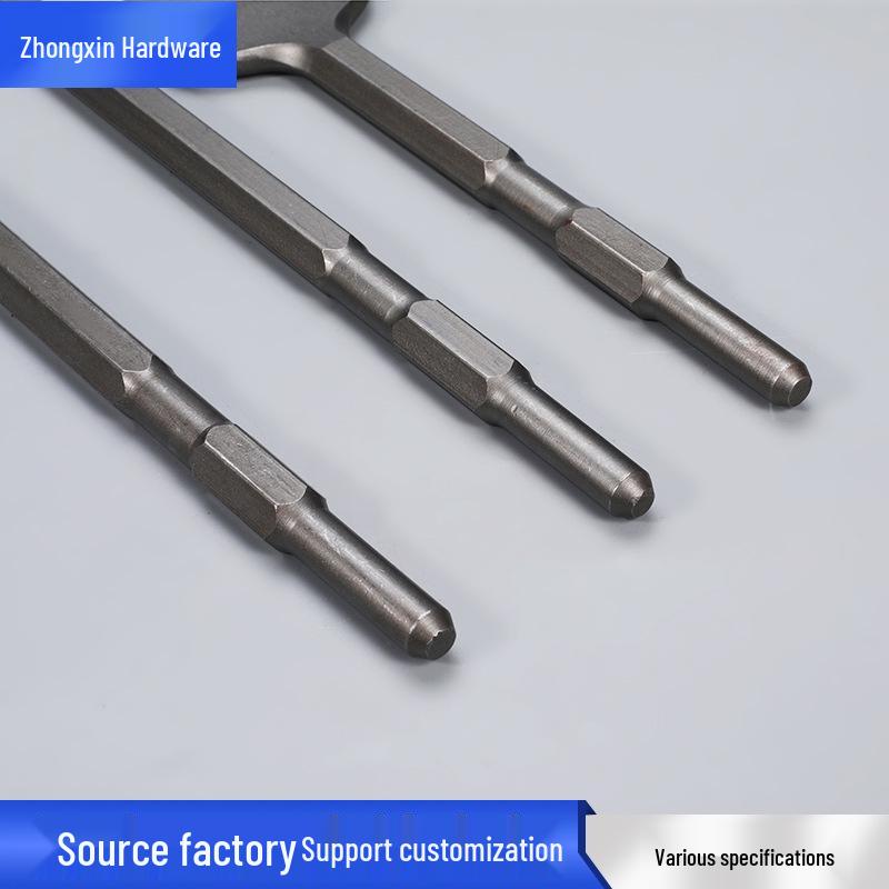 Hexagonal Flat Chisel Hammer Drill Bit for Wall Grooving and Penetration