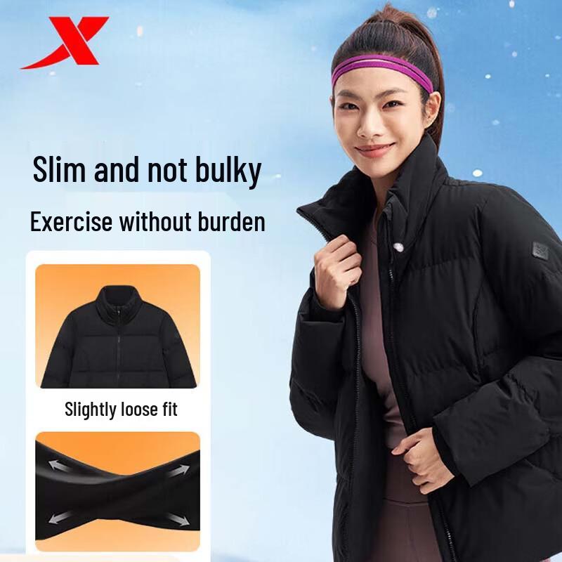 XTEP Women s Warm Windproof Cycling Down Jacket 2XL