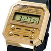 Casio Digital Watch A100WEFG-9A Men's Gold Black Urethane Band