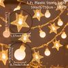 Christmas Tree Snowflake LED String Lights Banner Christmas Decoration 2025 for Home Navidad Xmas Tree Decor Fairy Light Pendant