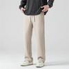 Men's Spring and Autumn Three-dimensional Tailoring Loose Casual Versatile Wide-leg Pants Simple Drawstring Sports Solid Color Sweatpants