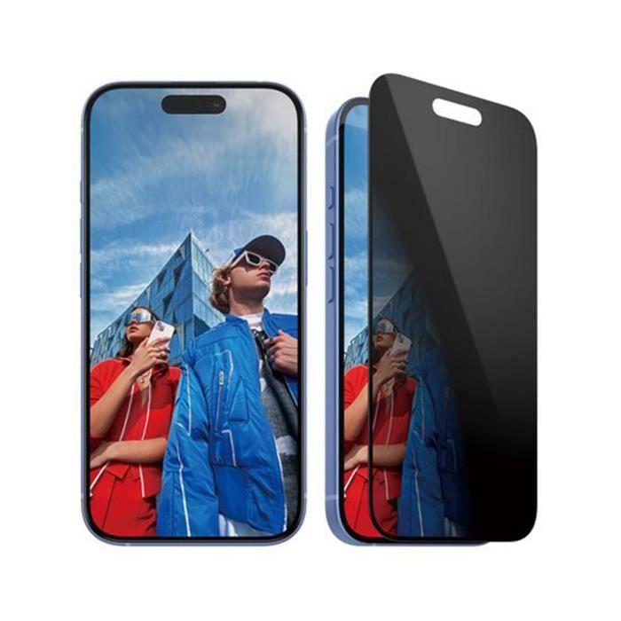 Protection d'Écran Pour iPhone 16 Avec Filtre De Confidentialité Panzer Glass Noir Transparent