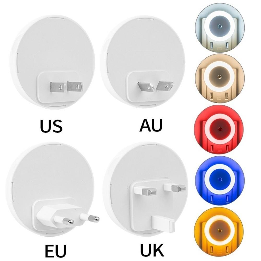 EU UK Plug Sensor Control Lamp Energy Saving Motion Sensor Light Plug In Night Lamp  Bedroom