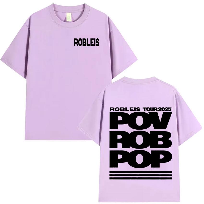Rapper Robleis NEW Album Pop Music 2025 Merch T Shirts Mens Women Teenagers Fashion Tshirts Y2K Casual Cozy Cotton Tee Shirts