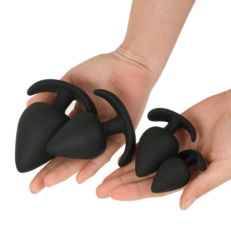 4 Sizes Anal Plug Safe Silicone Round Anal Butt Plug Unisex Wearable Stopper Adults Sex Toys for Men/Women Trainer for Men/Women