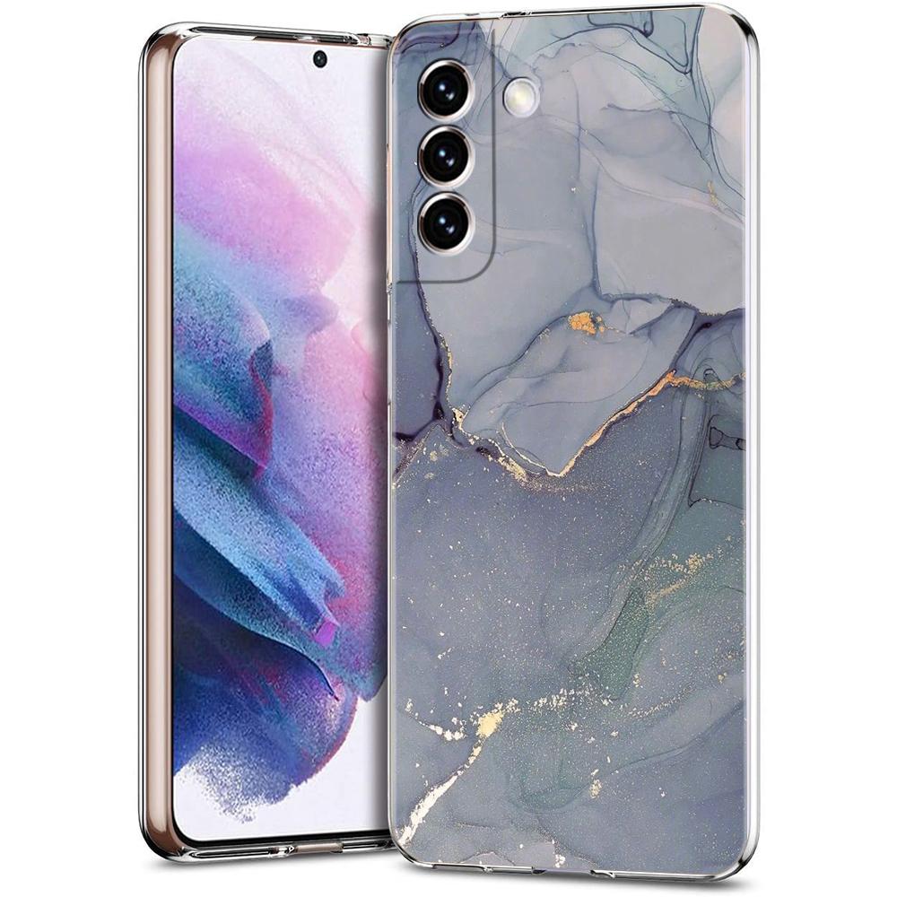 Fashion Marble Pattern Phone Case For Samsung Galaxy S24 Ultra S23 FE S22 S20 S21 5G S10 S9 Plus S10E S8 Silicone Clear Cover