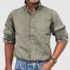 Pánská obchodní denní všestranná košile s přepínacím límečkem jednobarevná košile