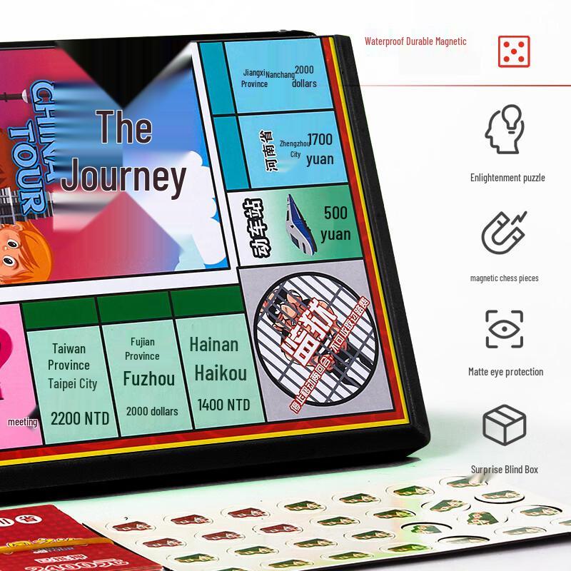 Magnetic Foldable 'Journey To China' Travel Board Game