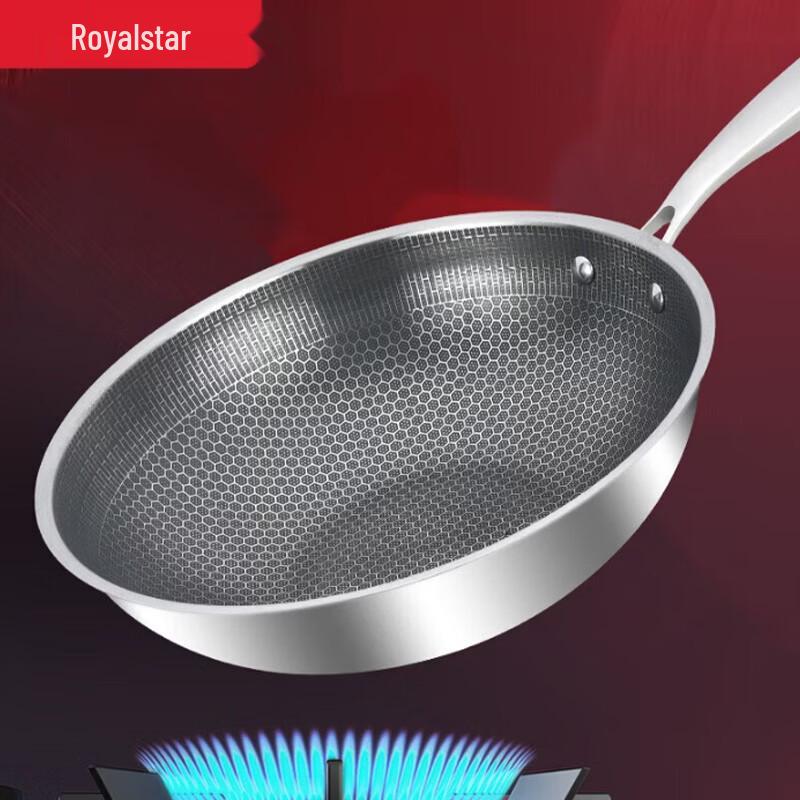 

Royalstar Non-Stick Honeycomb Stainless Steel Wok