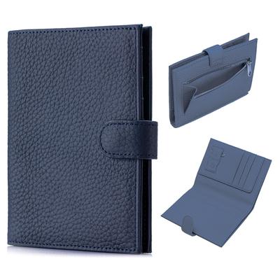 Bearneko Genuine Leather Bifold Passport Passport Passport Card Case with Multifunctional Storage Perfect for Domestic and International Travel