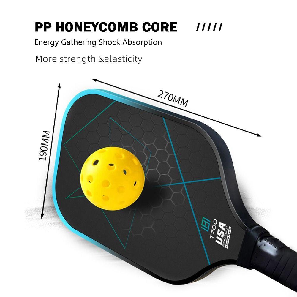 Frosted Surface Pickleball Paddle T700 Carbon Fiber Pickle Ball Paddle  Professional