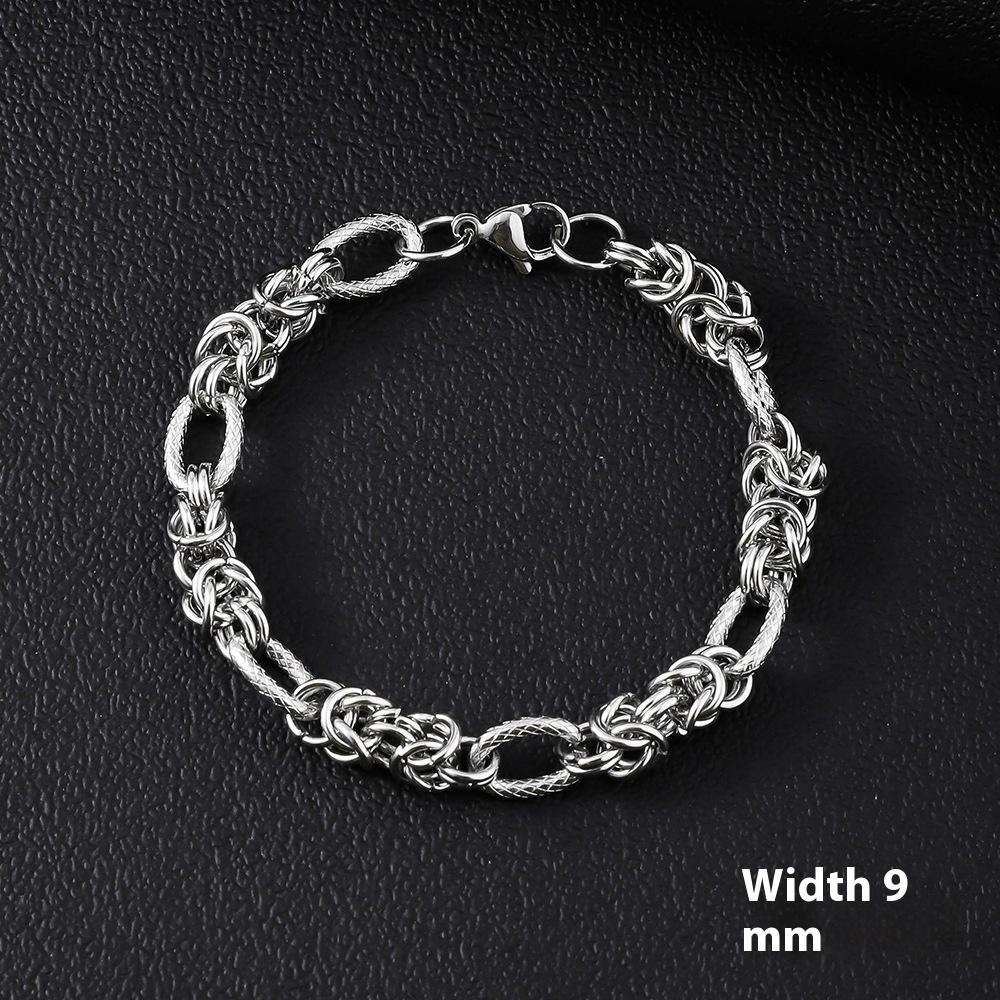 Bracciale da Uomo in Acciaio Inossidabile Semplice Prepotente Punk Alto Senso Cubano Acciaio al Titanio Bracciale Gioielli da Uomo