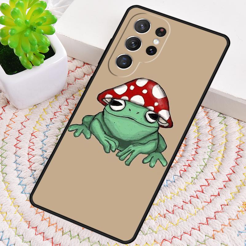 Mushroom Frog Cartoon Silicone Phone Case For Samsung Galaxy Note 10 Pro S26 S25 S24 S23 S22 S21 Plus S25Ultra Capa Cover