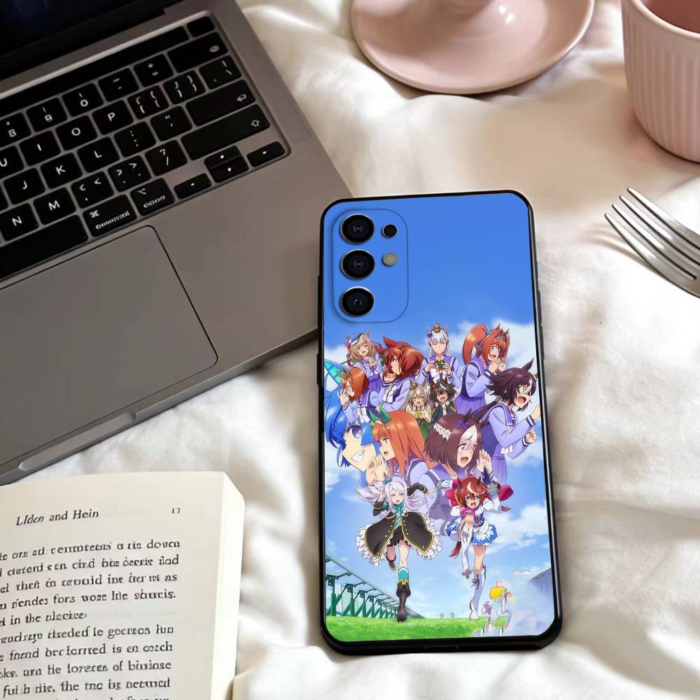 Pretty Derby Uma M-Musume Phone Case For Samsung S25,24,23,22,30,21,10,9,Ultra,Plus,Lite,FE,4,5 G Soft Black Case