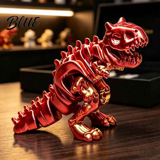 Dinosaur Enthusiast Gift 3D Printed Carnotaurus Ornament Articulated Skeleton Model for Home Office Desk Decoration Dragon Figurine Collectors