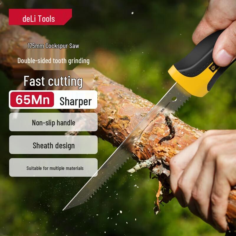 Deli Double-Sided Woodworking & Garden Hand Saw CN plug (adapter included)