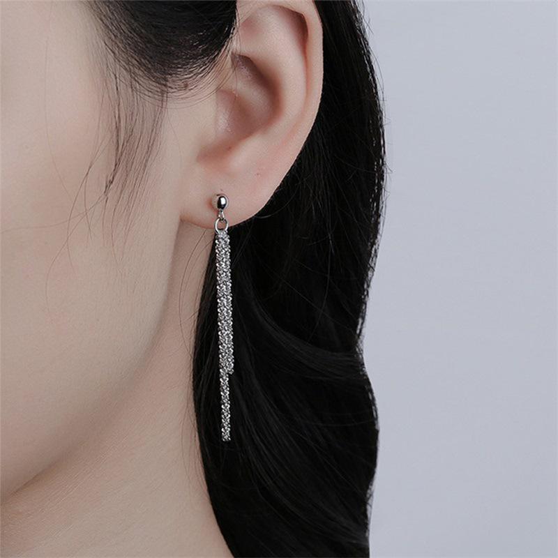 

St. Delan Gold Minimalist Chain Tassel Earrings for Women in Stainless Steel
