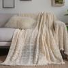 Exquisite sofa towel Multifunctional cover towel American country cotton thread hollowed out retro beige factory direct supply
