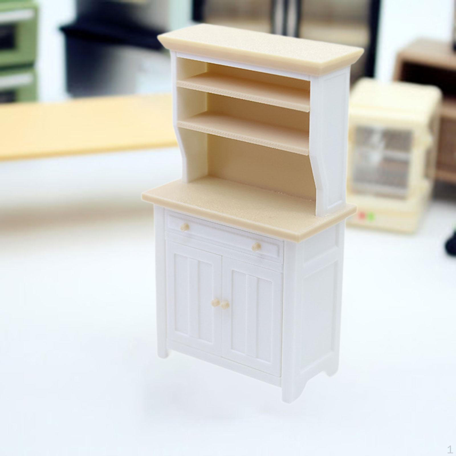 1:12 Scale Dollhouse Cabinet Furniture Decoration Multifunctional Sturdy Gifts Girls Miniature