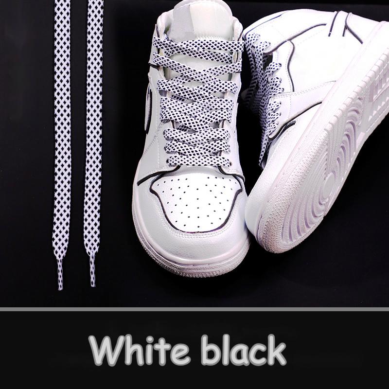 Flat Shoelace Women's Ins Small White Shoes Contrast Color Matching  Laces Rope Flat Personality AF1 Men's Sports 100/120/140CM