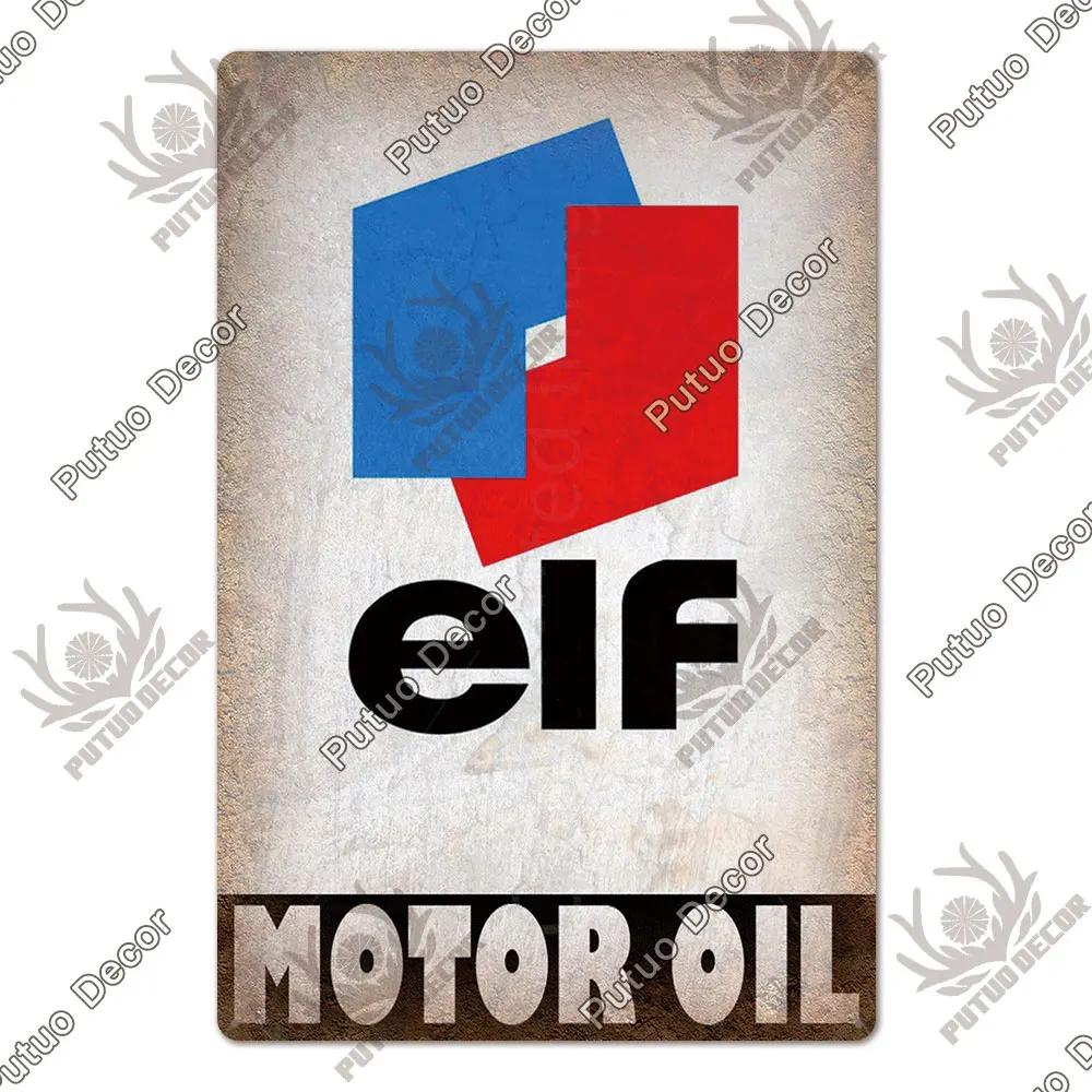 Putuo Decor Gas Oil Garage Vintage Metal Signs Tin Sign Retro Garage Decor Bar Pub Garage Gas Station Decorative Iron Plates