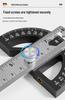 Multifunctional Inch System Adjustable Woodworking Protractor and Angle Ruler