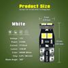 12V White T10 W5W 158 168 194 2825 trument Cluster Light LED Bulb Replacement For Dashboard Dash Panel Gauge Indicator Lamp with Socket Cross PC168