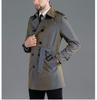 JINLUN Trenchcoat Winter Größe Herrenmantel, Mittellang, Schillernd, Glänzend, Wasserabweisend, Business, Freizeit, Frühling, Herbst, (Saxblau, 2XL)