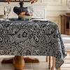 Tablecloth Waterproof Oil-Proof French Retro Style Rectangular Dining Table Cover with Tassels Crochet Patterns Home Kitchen Restaurant Decor