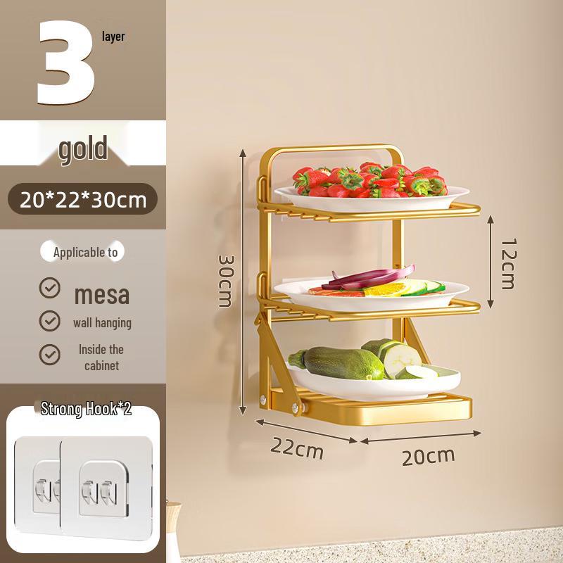 

Danle Foldable Multi-Tier Kitchen Prep Rack