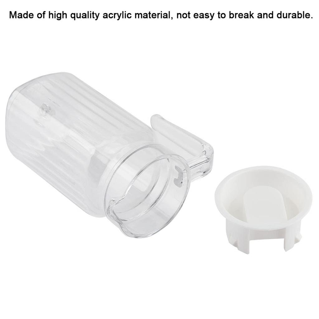 Water Pitcher/Juice Bottle, Acrylic, Clear, Heat-Resistant, Drop-Resistant, Striped Juice Jug for Water, Juice, Iced Coffee, and Iced Tea (500ml)