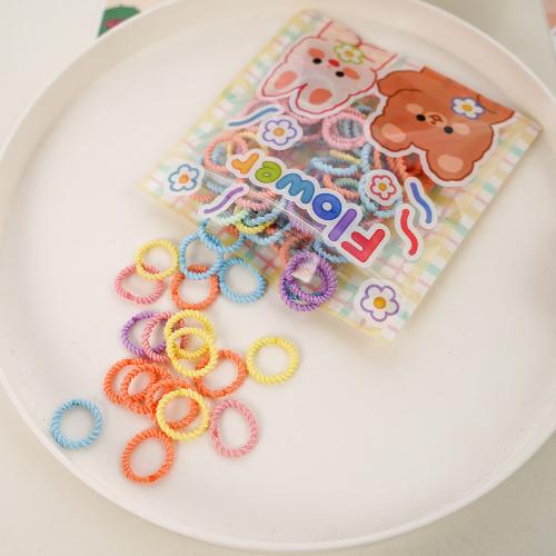 100 stücke Elastische Kopf Band Kinder Haar Seil Haar Krawatten Candy Farbe Nette Handtuch Haar Ring Für Kleine Mädchen Kinder haar Zubehör